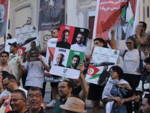 Tunisian protesters demand release of four Sumud activists