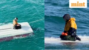 Teen survives 2 days atop overturned boat in freezing Alaska waters, rescue video surfaces