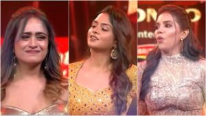 Bigg Boss 10: ஒரே மேடையில் 3 போட்டியாளர்கள்.. விஜய் சேதுபதி வைத்த ட்விஸ்ட்..  எலிமினேட்டான நடிகை!
