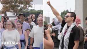 Watch: Concertgoers and pro-Palestinian activists arrive at Ed Sheeran concert