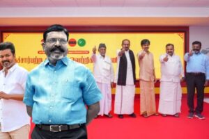 கூட்டணி பெயரை மாற்றச் சொன்ன திருமா? பின்னணியில் நடந்தது என்ன?