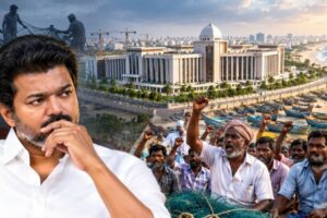 பட்டினப்பாக்கத்தில் புதிய தலைமைச் செயலகம்… விஜய்க்கு எதிராக திரளும் மீனவர்கள்! 