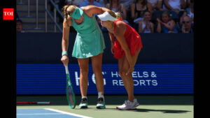 US Open: Andreeva rushes to injured friend Potapova’s aid in touching moment