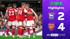 Dowman shines as Arsenal ease past Ipswich