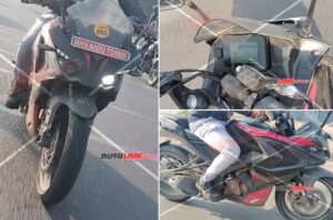 Bajaj Pulsar RS200 spotted with TFT display and USD fork