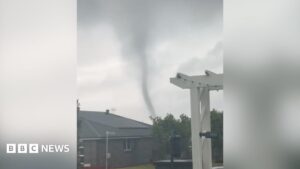 Rare tornado whips through small Australian town