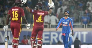 West Indies beat India as Hope’s hundred secures record T20 chase