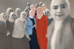 The girls in the Gaza school photograph