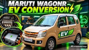 எலெக்ட்ரிக் காராக மாற்றப்பட்ட 17 ஆண்டுகள் பழைய மாருதி வேகன் ஆர்… செலவு ரூ.2.25 லட்சம் மட்டுமே!!