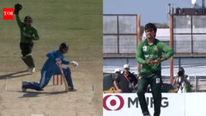 Saim’s cheeky send-off to 15-year-old Sooryavanshi grabs attention in final – Watch