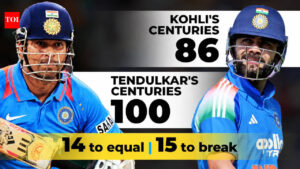 86 to 101: Kohli's final ODI window to break Tendulkar's century record