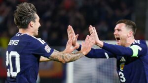 Third time lucky for Pocognoli as Scotland make Robertson's 100th cap with win