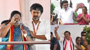 தாராபுரம் இடைத்தேர்தல்: தவெக vs திமுக vs அதிமுக.. களத்தில் முந்துவது யார்? வெற்றி யாருக்கு?